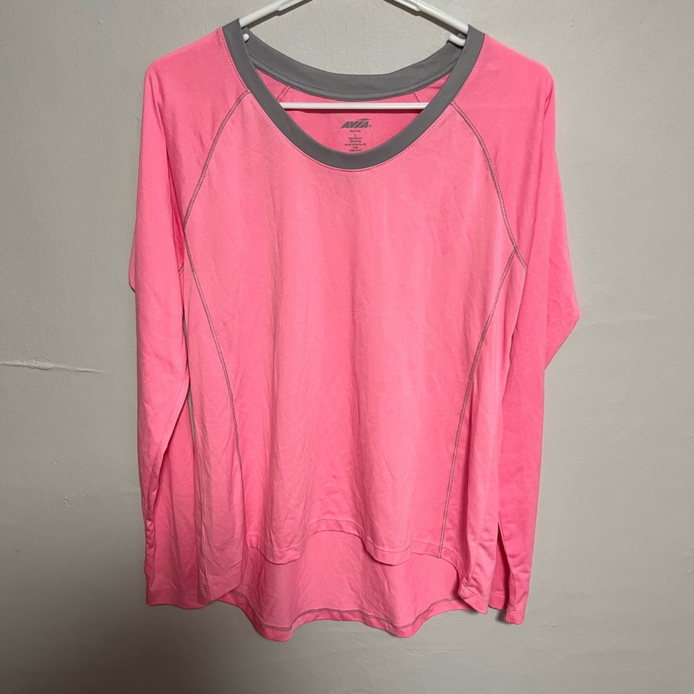 Avia Pink and Gray Long Sleeve Top